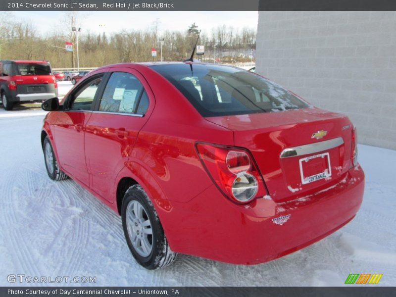 Red Hot / Jet Black/Brick 2014 Chevrolet Sonic LT Sedan