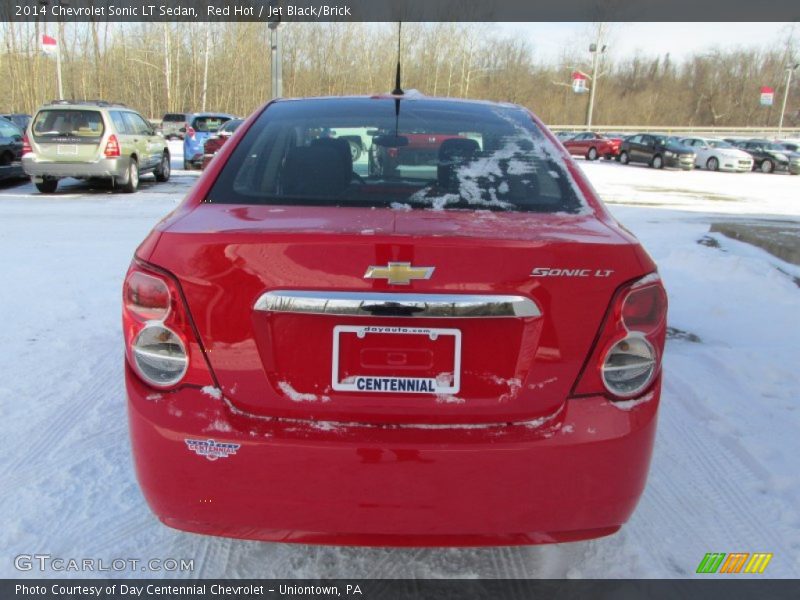 Red Hot / Jet Black/Brick 2014 Chevrolet Sonic LT Sedan