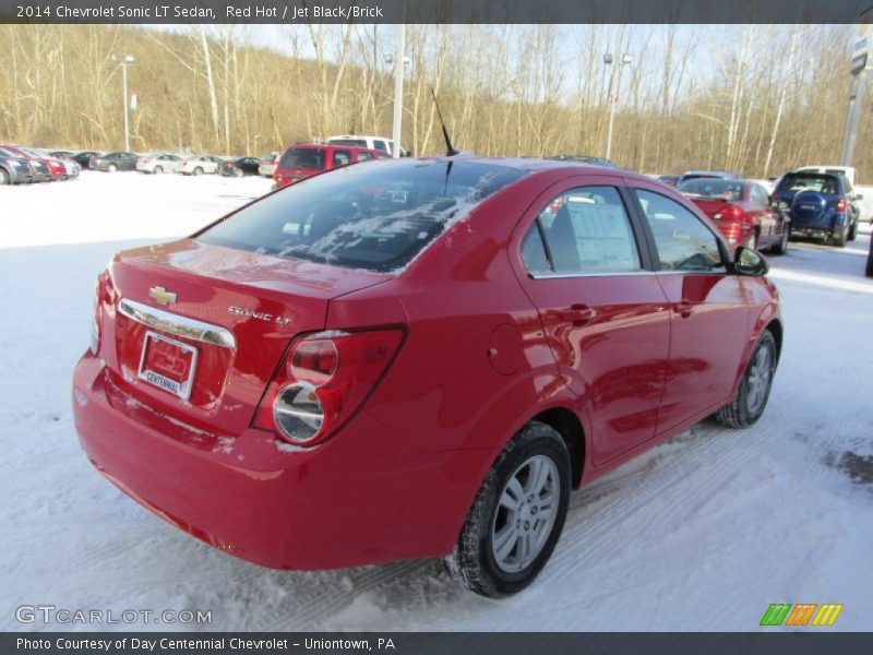 Red Hot / Jet Black/Brick 2014 Chevrolet Sonic LT Sedan
