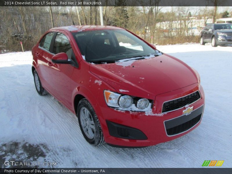 Red Hot / Jet Black/Brick 2014 Chevrolet Sonic LT Sedan