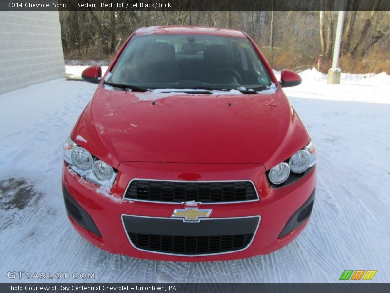 Red Hot / Jet Black/Brick 2014 Chevrolet Sonic LT Sedan