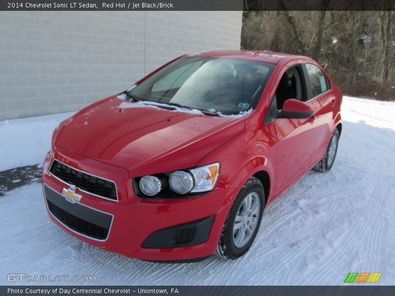 Red Hot / Jet Black/Brick 2014 Chevrolet Sonic LT Sedan