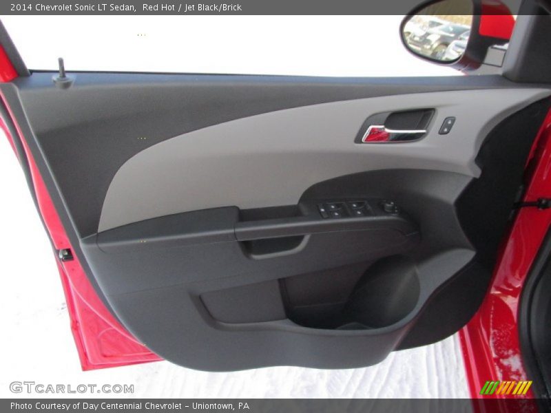 Red Hot / Jet Black/Brick 2014 Chevrolet Sonic LT Sedan