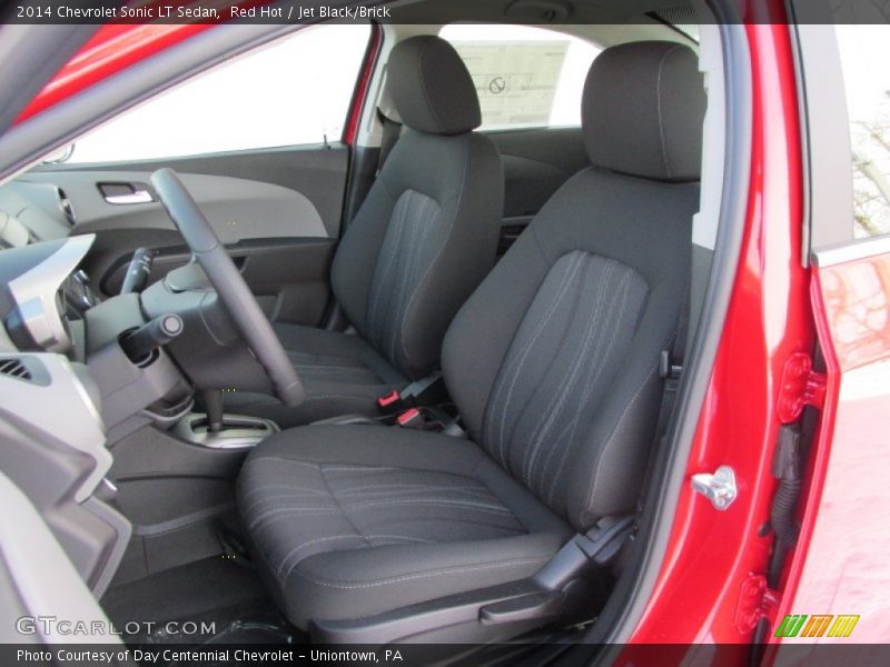 Red Hot / Jet Black/Brick 2014 Chevrolet Sonic LT Sedan