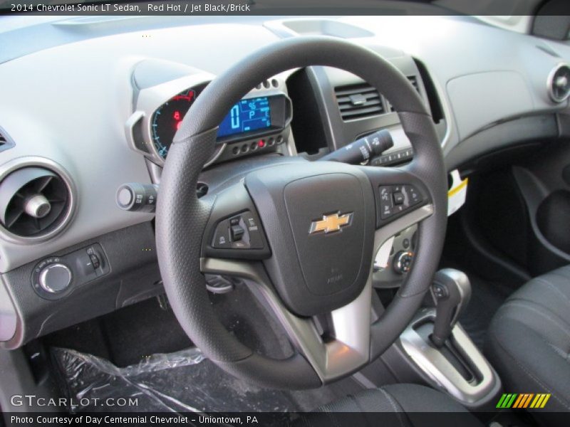 Red Hot / Jet Black/Brick 2014 Chevrolet Sonic LT Sedan