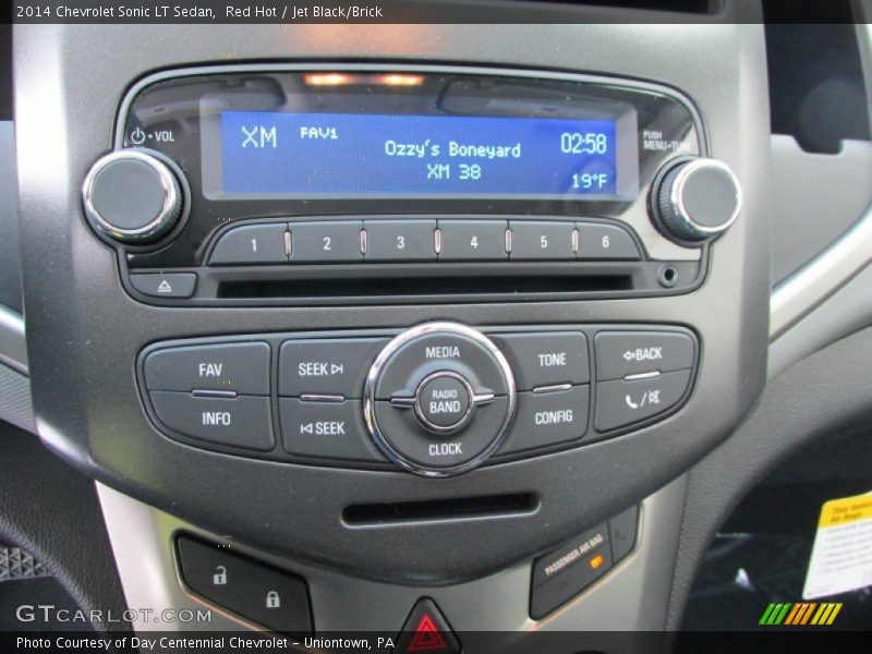 Red Hot / Jet Black/Brick 2014 Chevrolet Sonic LT Sedan