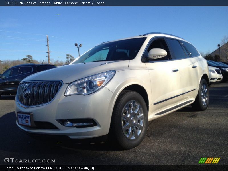 White Diamond Tricoat / Cocoa 2014 Buick Enclave Leather