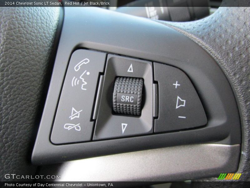 Red Hot / Jet Black/Brick 2014 Chevrolet Sonic LT Sedan