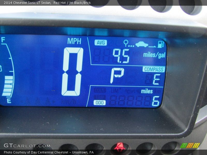 Red Hot / Jet Black/Brick 2014 Chevrolet Sonic LT Sedan