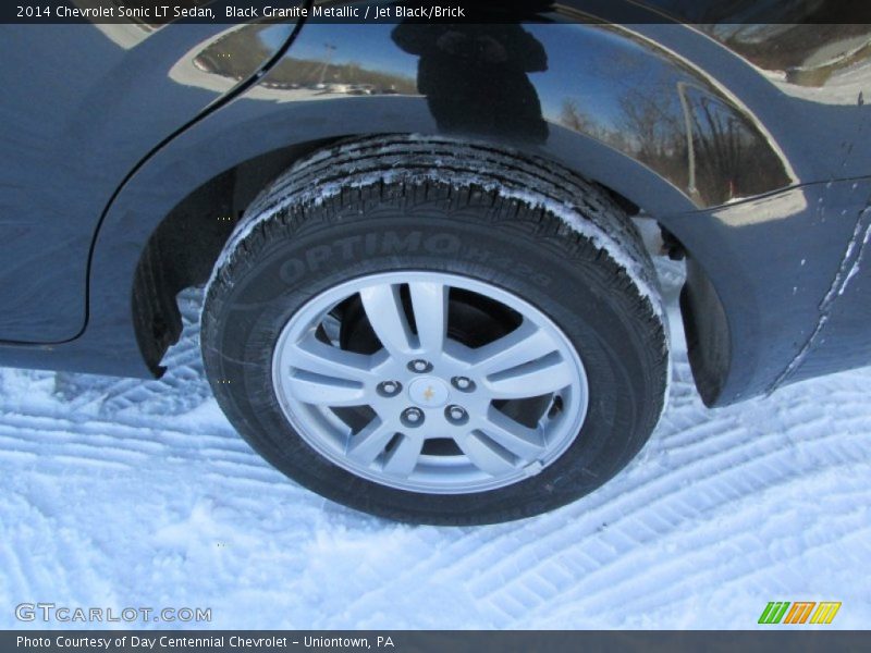 Black Granite Metallic / Jet Black/Brick 2014 Chevrolet Sonic LT Sedan