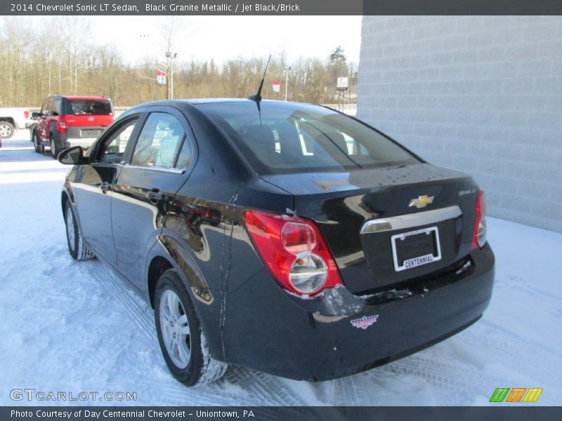 Black Granite Metallic / Jet Black/Brick 2014 Chevrolet Sonic LT Sedan