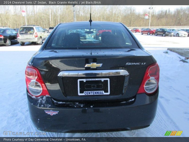Black Granite Metallic / Jet Black/Brick 2014 Chevrolet Sonic LT Sedan