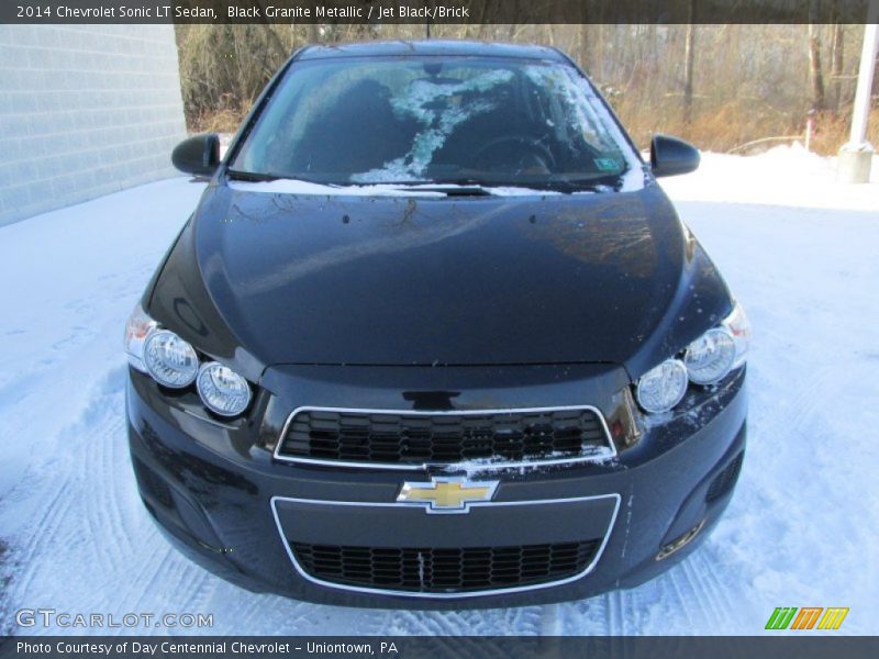 Black Granite Metallic / Jet Black/Brick 2014 Chevrolet Sonic LT Sedan