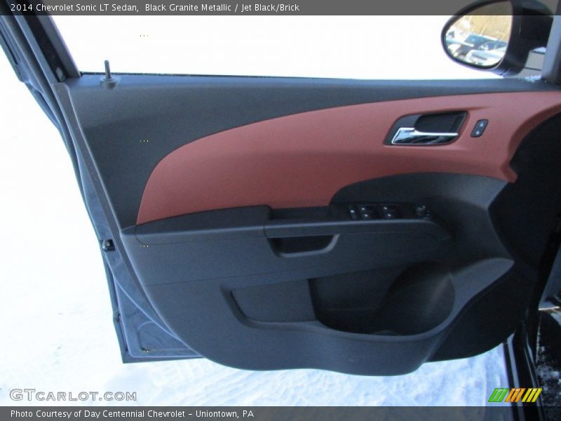 Black Granite Metallic / Jet Black/Brick 2014 Chevrolet Sonic LT Sedan