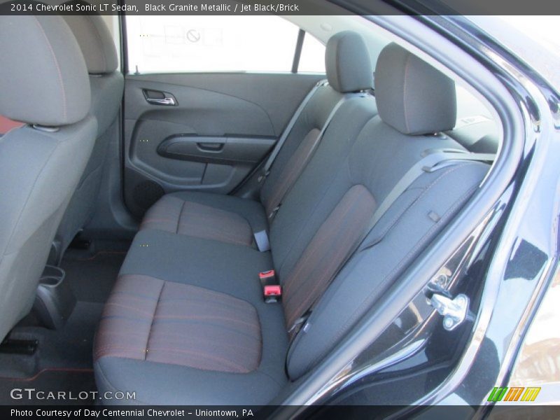 Black Granite Metallic / Jet Black/Brick 2014 Chevrolet Sonic LT Sedan