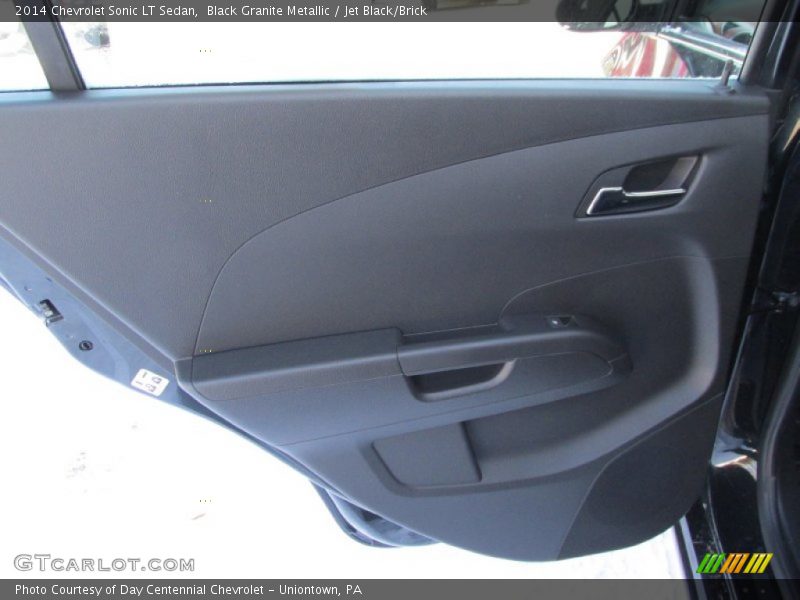 Black Granite Metallic / Jet Black/Brick 2014 Chevrolet Sonic LT Sedan