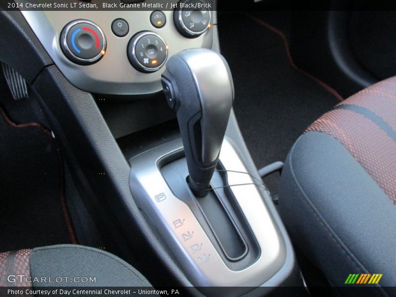 Black Granite Metallic / Jet Black/Brick 2014 Chevrolet Sonic LT Sedan