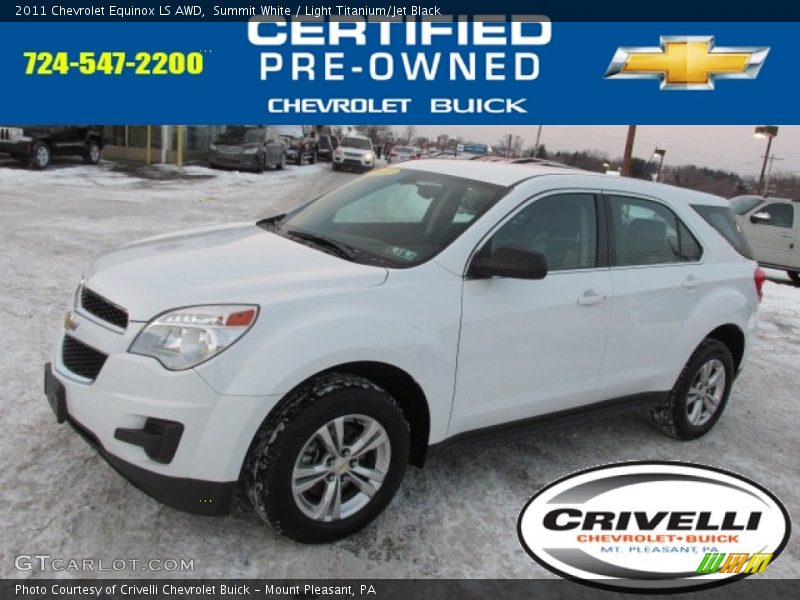 Summit White / Light Titanium/Jet Black 2011 Chevrolet Equinox LS AWD