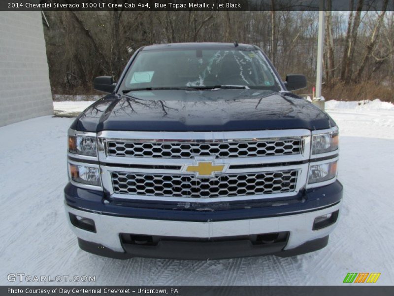 Blue Topaz Metallic / Jet Black 2014 Chevrolet Silverado 1500 LT Crew Cab 4x4