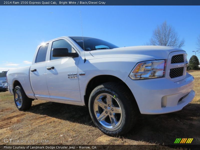 Bright White / Black/Diesel Gray 2014 Ram 1500 Express Quad Cab