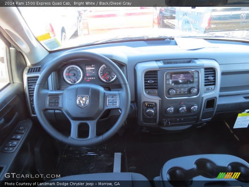 Bright White / Black/Diesel Gray 2014 Ram 1500 Express Quad Cab