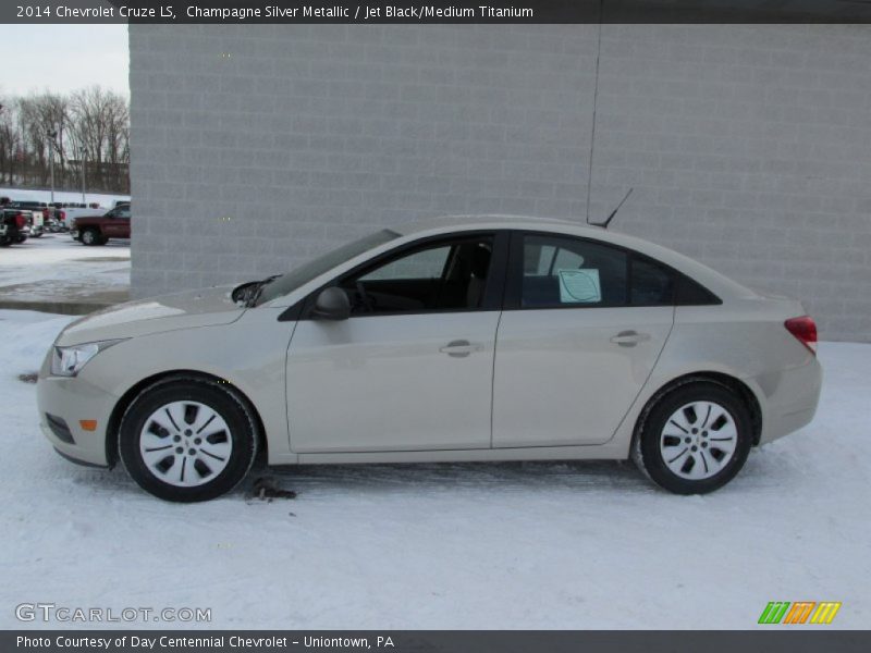 Champagne Silver Metallic / Jet Black/Medium Titanium 2014 Chevrolet Cruze LS