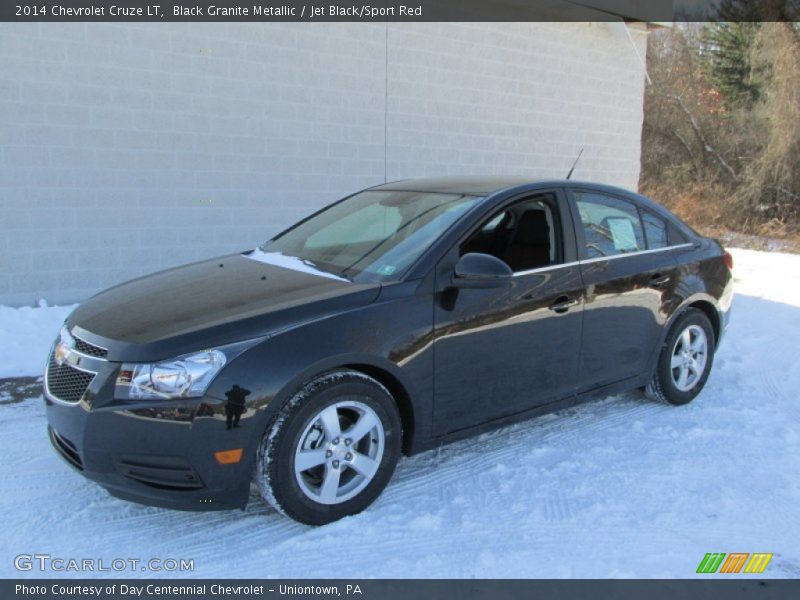 Black Granite Metallic / Jet Black/Sport Red 2014 Chevrolet Cruze LT