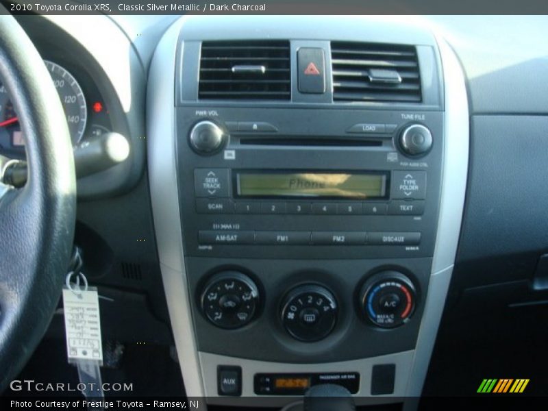 Controls of 2010 Corolla XRS