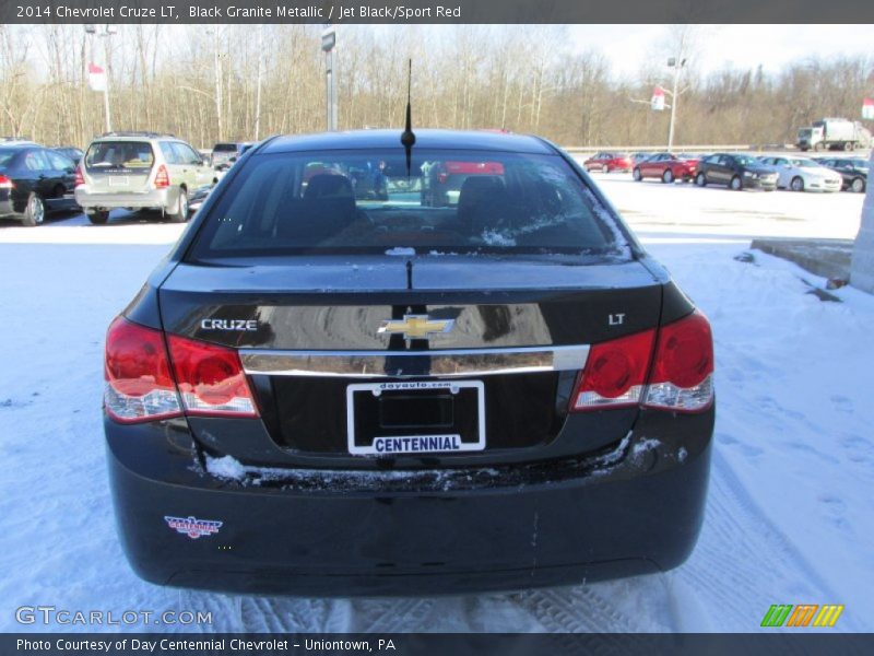 Black Granite Metallic / Jet Black/Sport Red 2014 Chevrolet Cruze LT