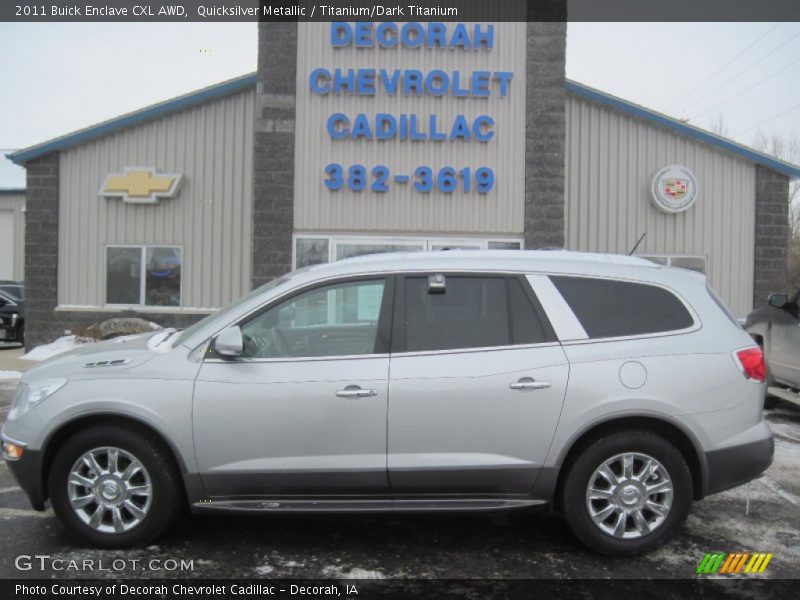 Quicksilver Metallic / Titanium/Dark Titanium 2011 Buick Enclave CXL AWD