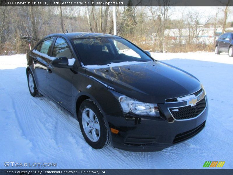 Black Granite Metallic / Jet Black/Sport Red 2014 Chevrolet Cruze LT