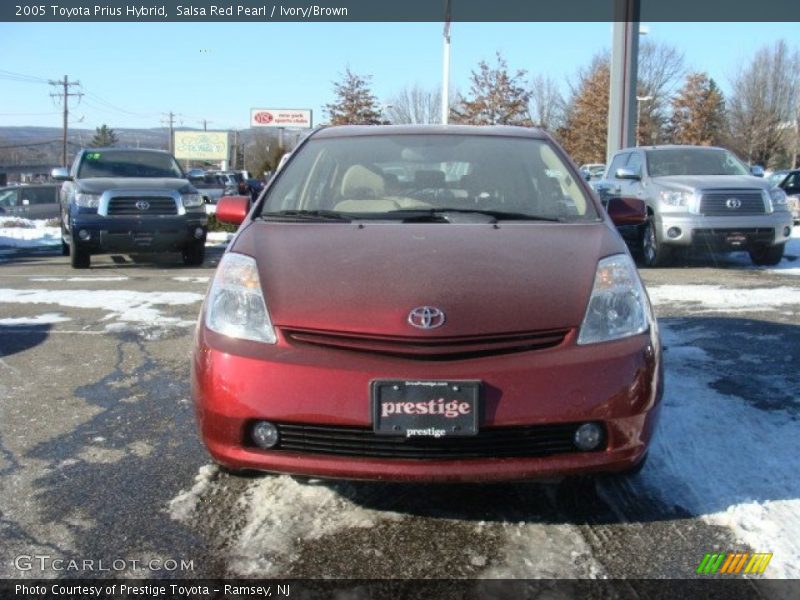 Salsa Red Pearl / Ivory/Brown 2005 Toyota Prius Hybrid