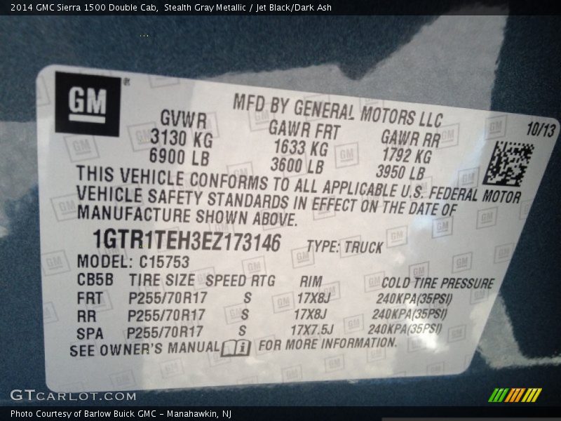 Stealth Gray Metallic / Jet Black/Dark Ash 2014 GMC Sierra 1500 Double Cab