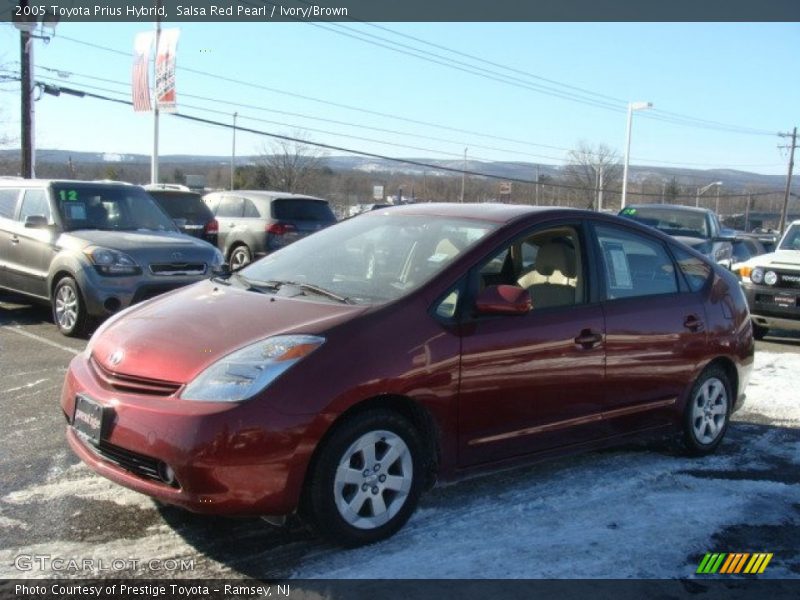 Salsa Red Pearl / Ivory/Brown 2005 Toyota Prius Hybrid