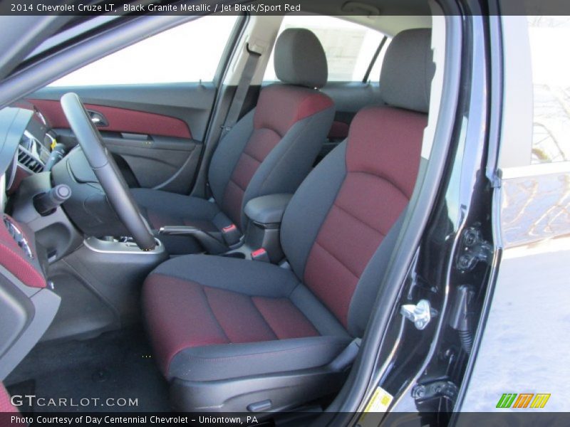 Black Granite Metallic / Jet Black/Sport Red 2014 Chevrolet Cruze LT