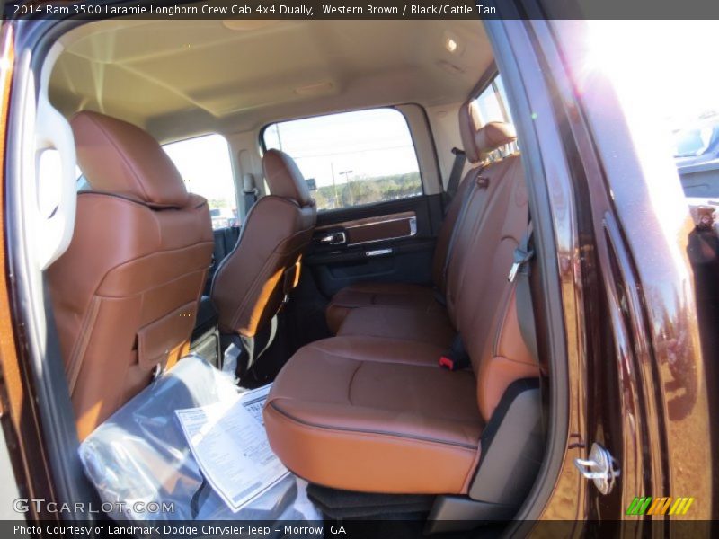 Rear Seat of 2014 3500 Laramie Longhorn Crew Cab 4x4 Dually