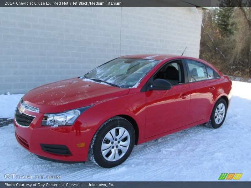 Red Hot / Jet Black/Medium Titanium 2014 Chevrolet Cruze LS