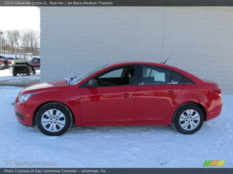 Red Hot / Jet Black/Medium Titanium 2014 Chevrolet Cruze LS