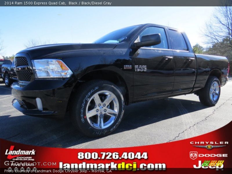Black / Black/Diesel Gray 2014 Ram 1500 Express Quad Cab