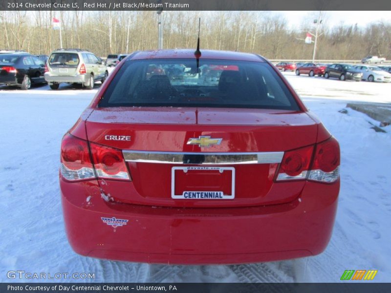 Red Hot / Jet Black/Medium Titanium 2014 Chevrolet Cruze LS