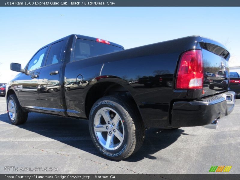 Black / Black/Diesel Gray 2014 Ram 1500 Express Quad Cab