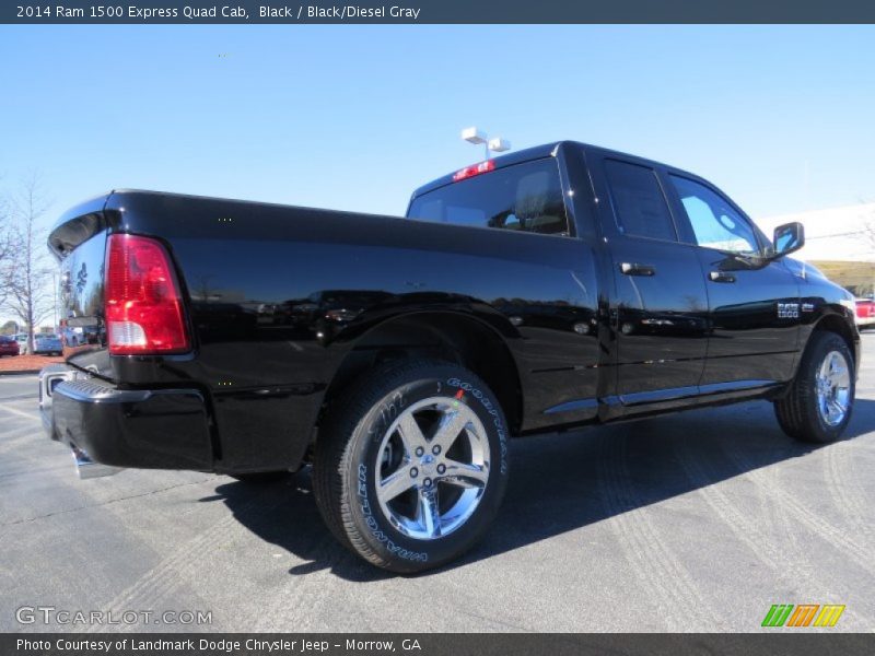 Black / Black/Diesel Gray 2014 Ram 1500 Express Quad Cab