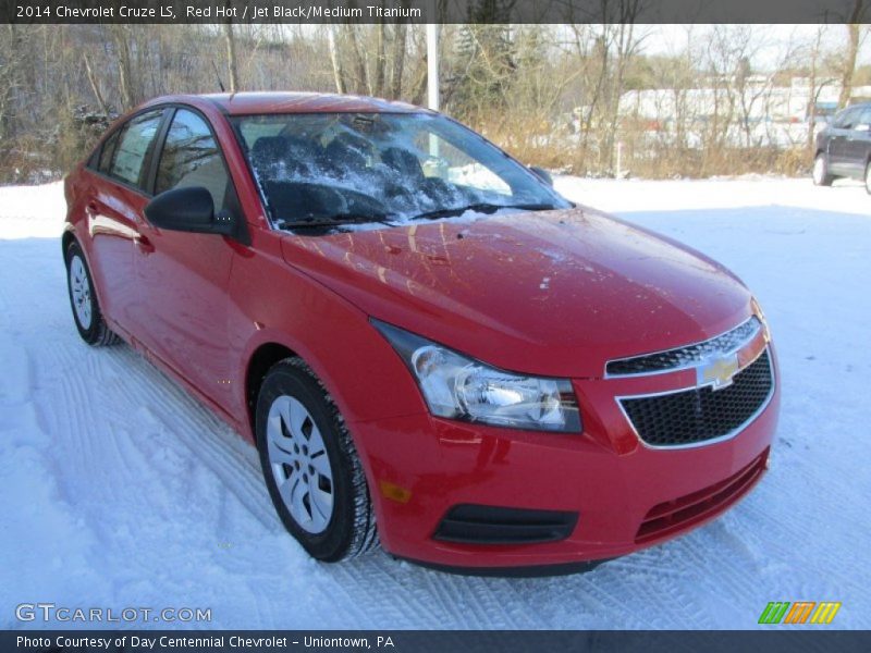 Red Hot / Jet Black/Medium Titanium 2014 Chevrolet Cruze LS
