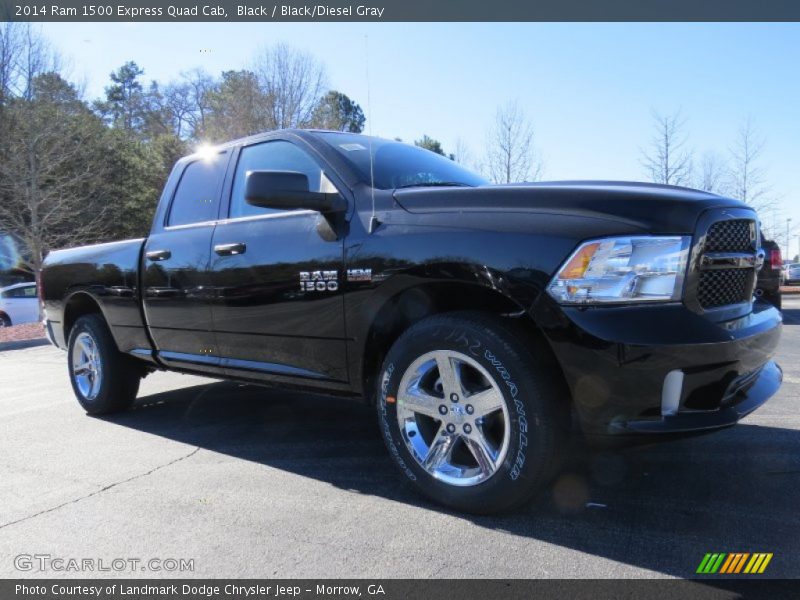 Black / Black/Diesel Gray 2014 Ram 1500 Express Quad Cab