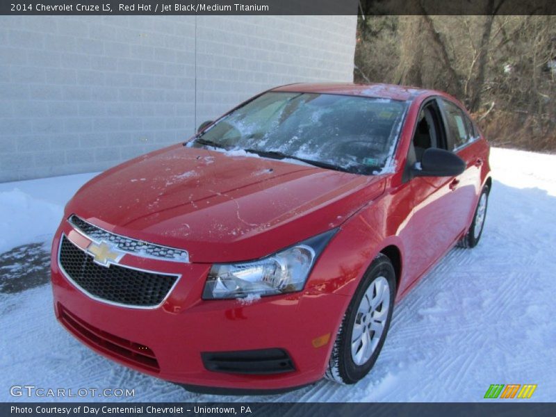 Red Hot / Jet Black/Medium Titanium 2014 Chevrolet Cruze LS