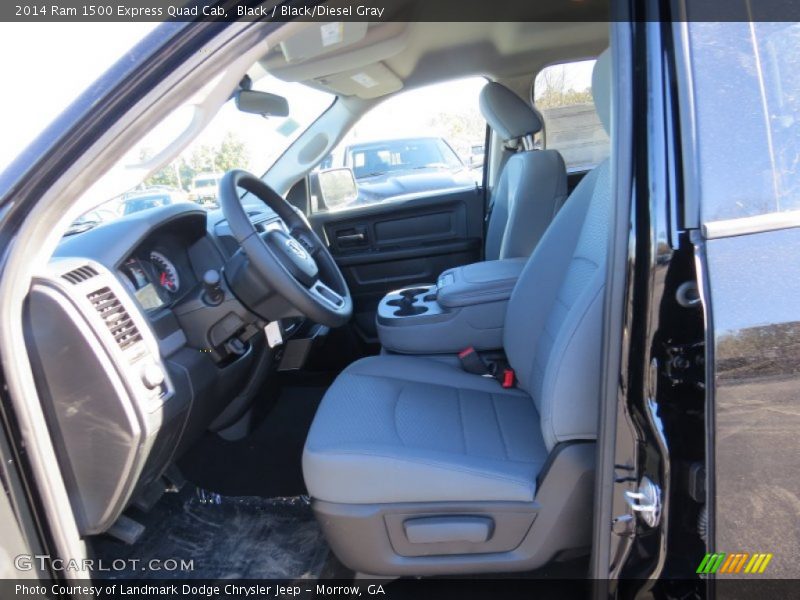 Black / Black/Diesel Gray 2014 Ram 1500 Express Quad Cab