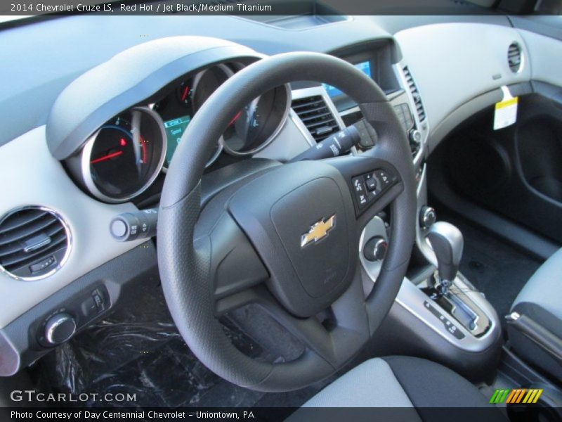 Red Hot / Jet Black/Medium Titanium 2014 Chevrolet Cruze LS