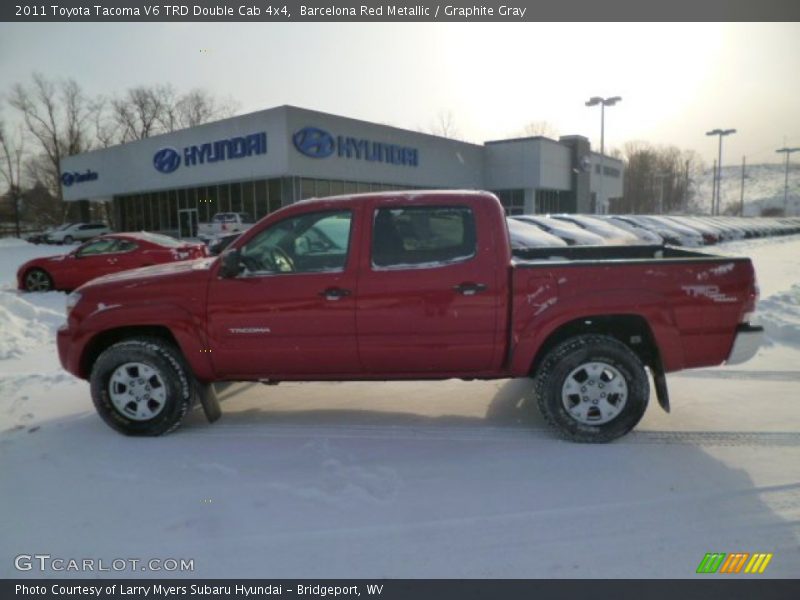 Barcelona Red Metallic / Graphite Gray 2011 Toyota Tacoma V6 TRD Double Cab 4x4