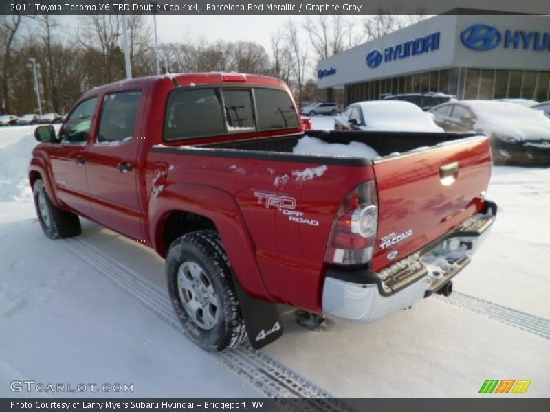 Barcelona Red Metallic / Graphite Gray 2011 Toyota Tacoma V6 TRD Double Cab 4x4