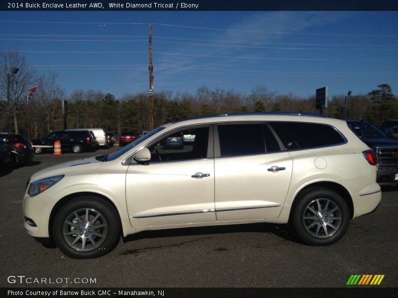 White Diamond Tricoat / Ebony 2014 Buick Enclave Leather AWD